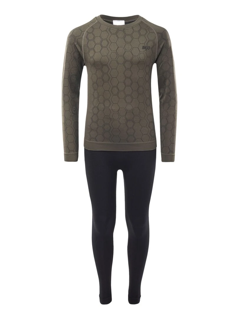 Bejo Ensemble Sous vêtements thermiques GRAR Noir Gris Noir