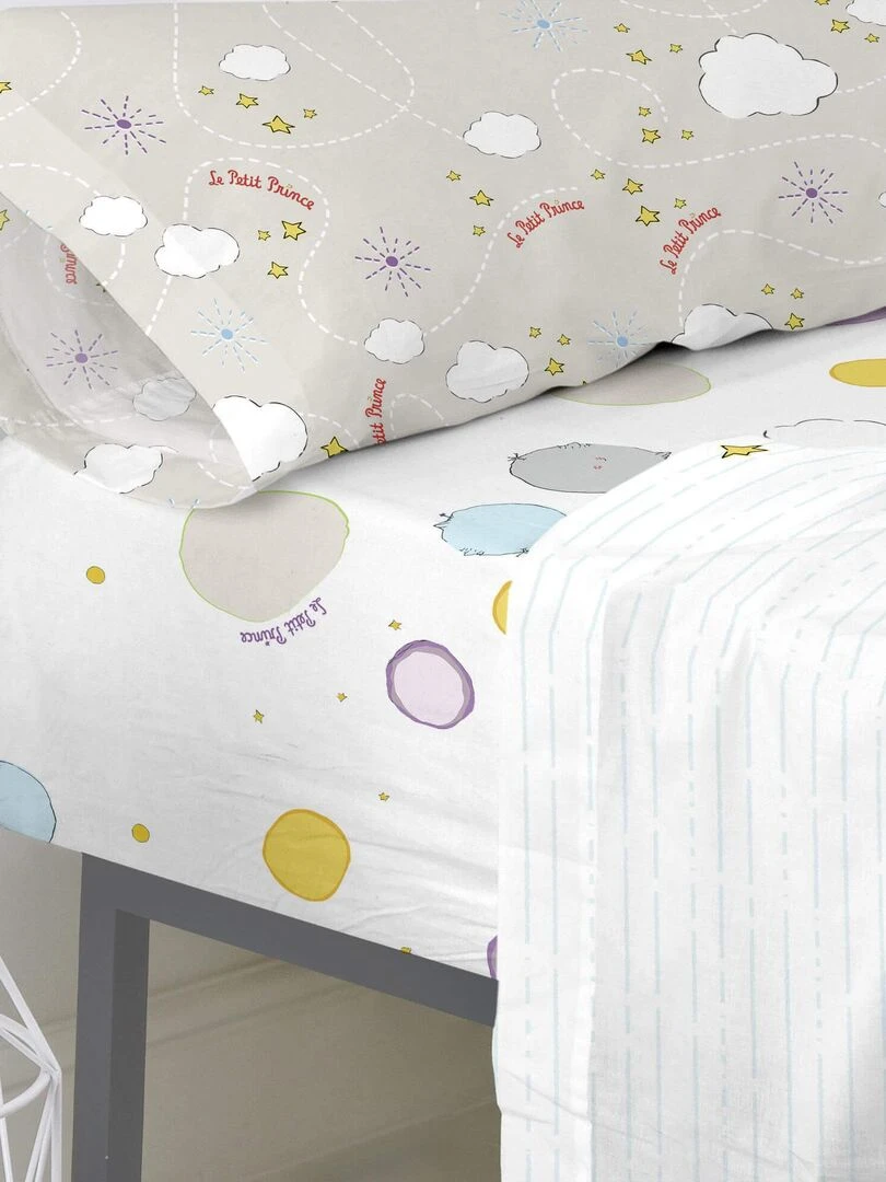 Drap housse Voyageur "Happyfriday" Multicolore