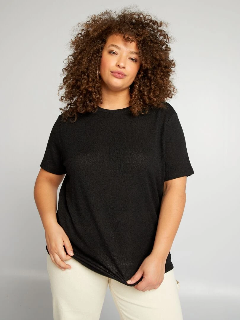 T shirt classique fluide   noir