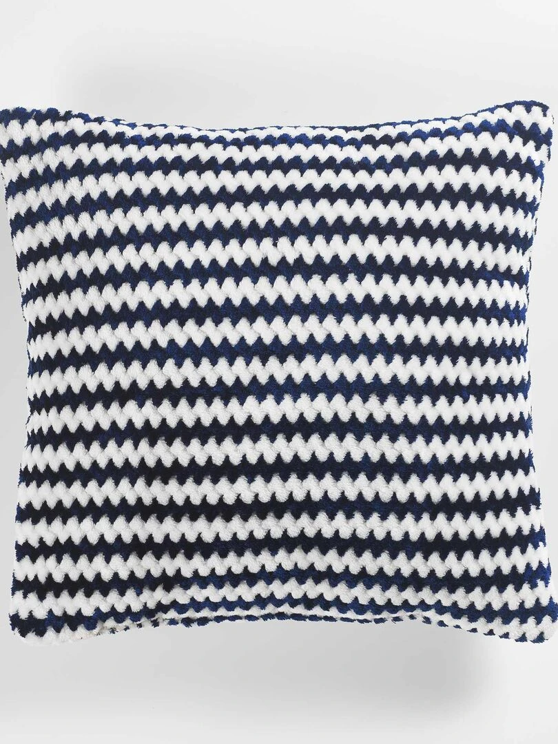 Coussin Flanelle Jacquard Denvers Bleu