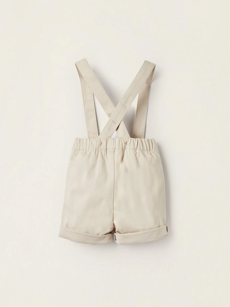 Short Avec Bretelles Amovibles Pour Nouveau Né Beige clair
