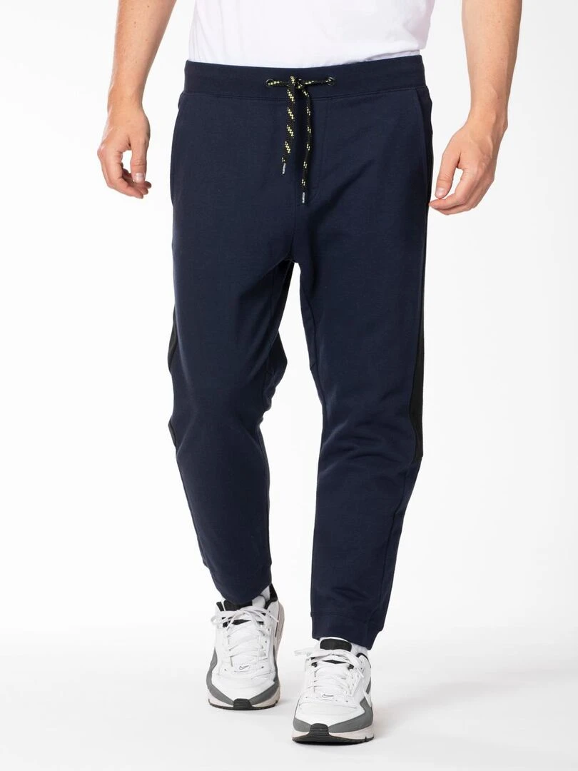 Pantalon de détente coton avec bande sur les côtés ASWIN 'Rica Lewis'   Bleu