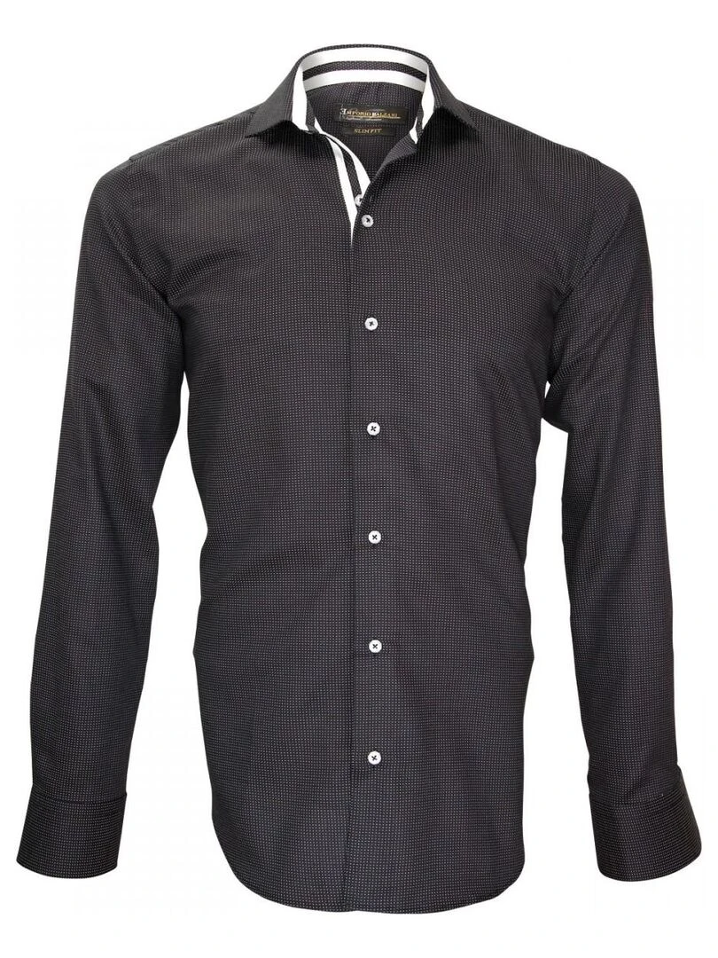 Chemise popeline armurée CINECITTA Noir