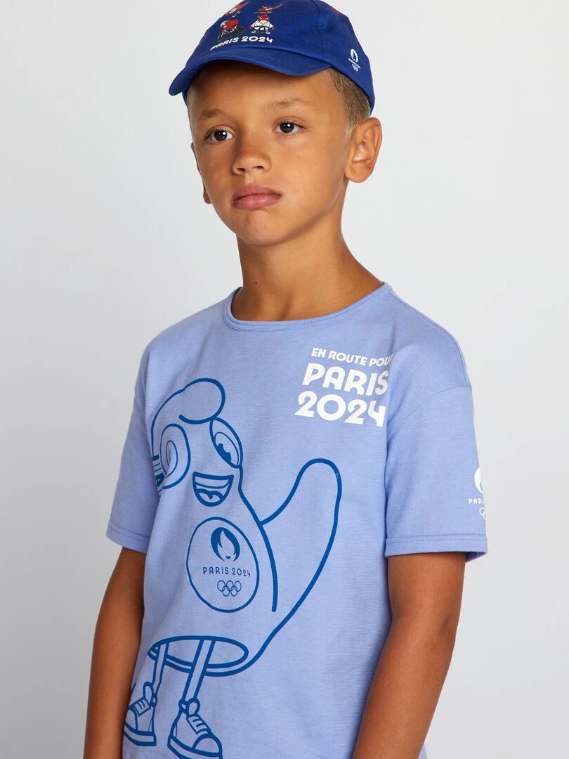 T shirt avec imprimé   Paris 2024   Bleu