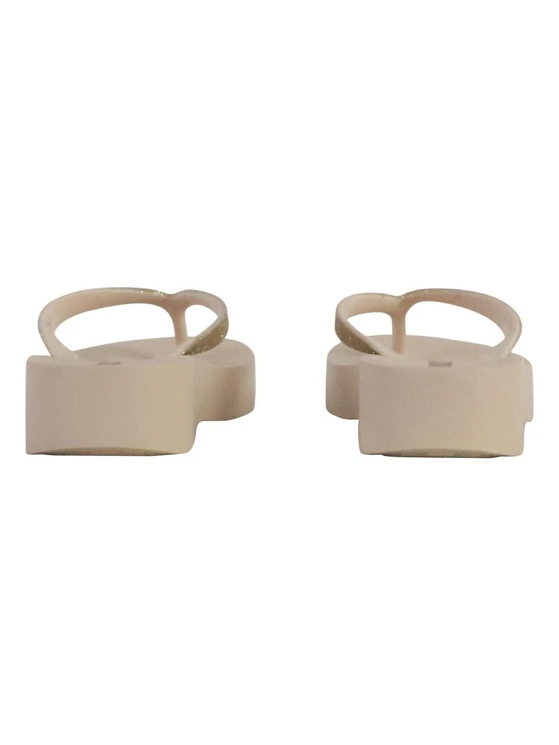 Tong Compensées à Enfiler Ipanema Mesh Chic Plat   Beige