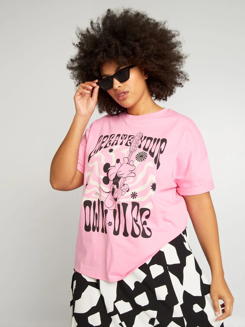 T shirt imprimé 'Disney' Rose