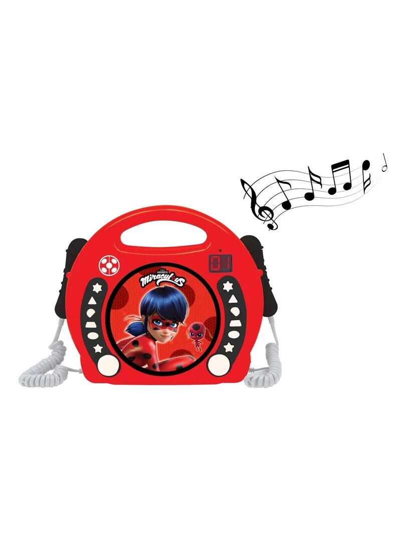 Lecteur Cd Portable Avec 2 Microphones Miraculous   N/A