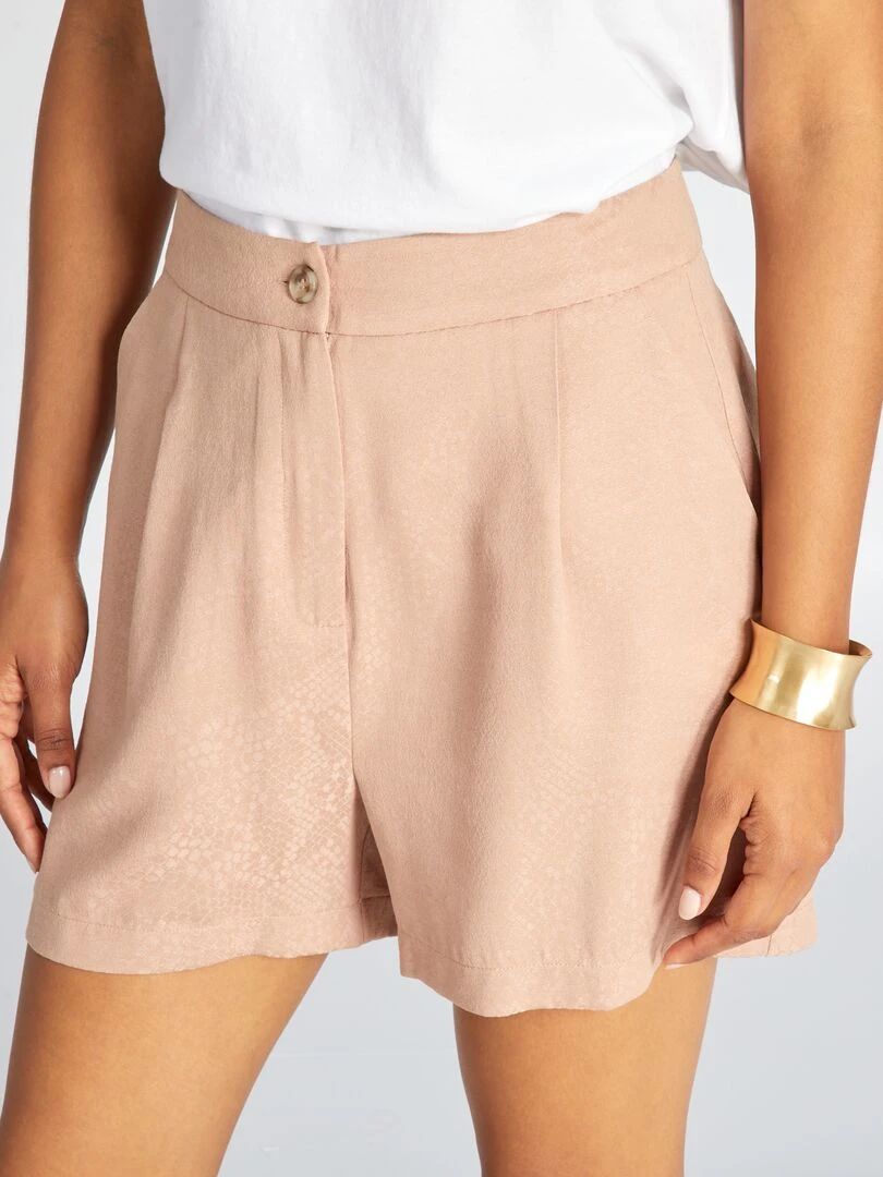 Short effet satiné   Beige