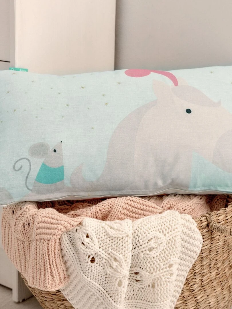 Housse de coussin Pumpkin "Happyfriday" Blanc
