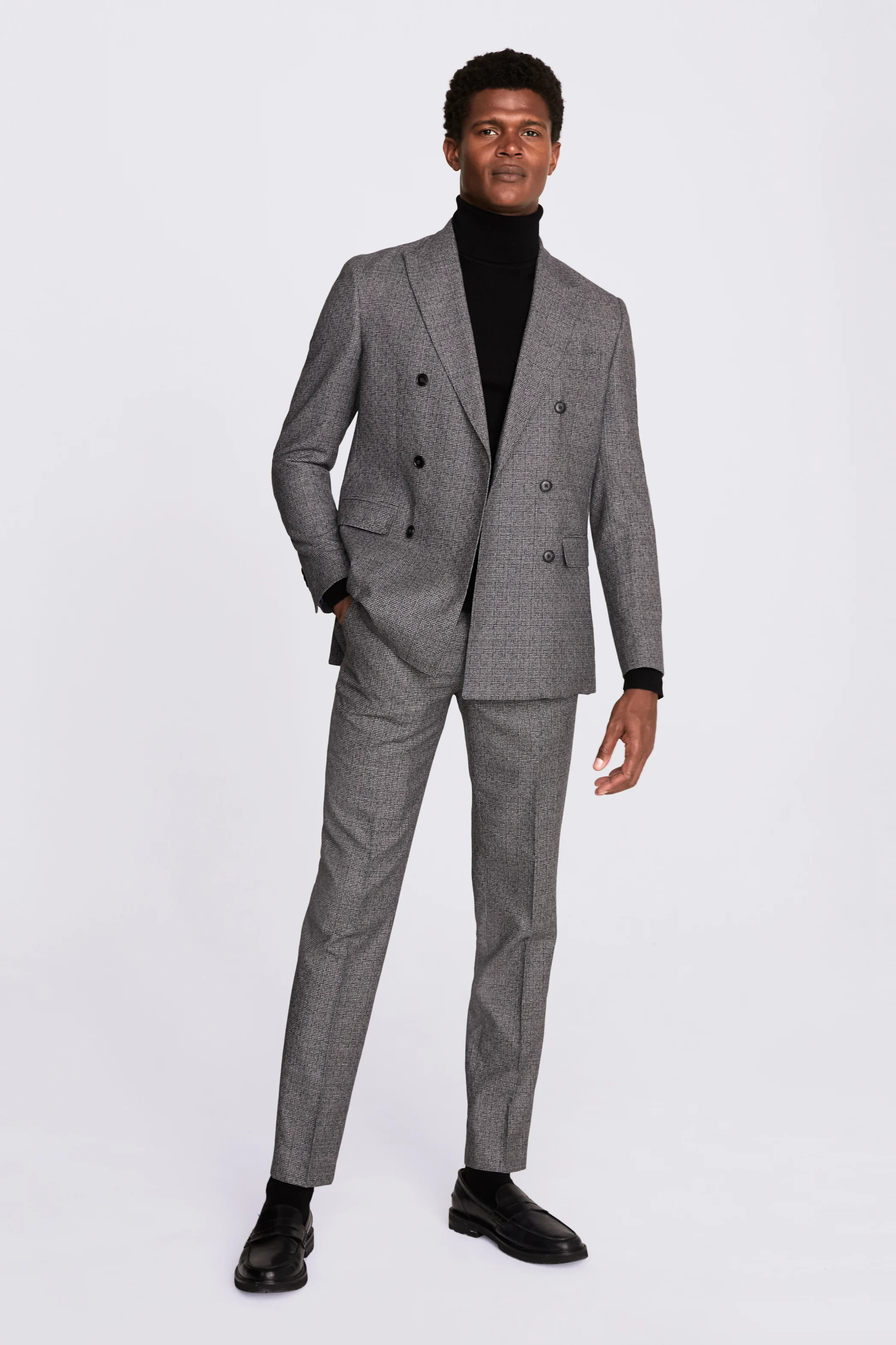 Slim Fit Grey Clementine Check Jacket    Buy Online at Moss