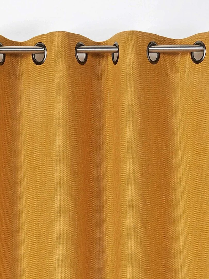Rideau uni et naturel en poly/lin Orange
