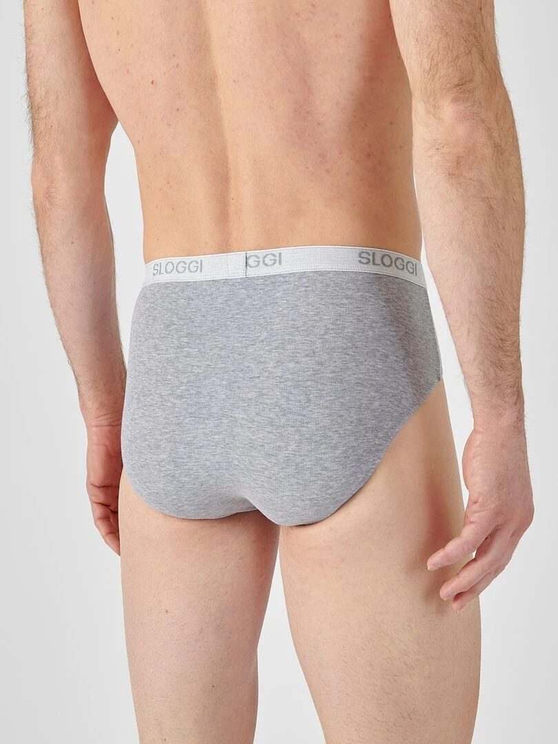 Lot de 3 slips fermés midi Sloggi® men    Damart   Gris