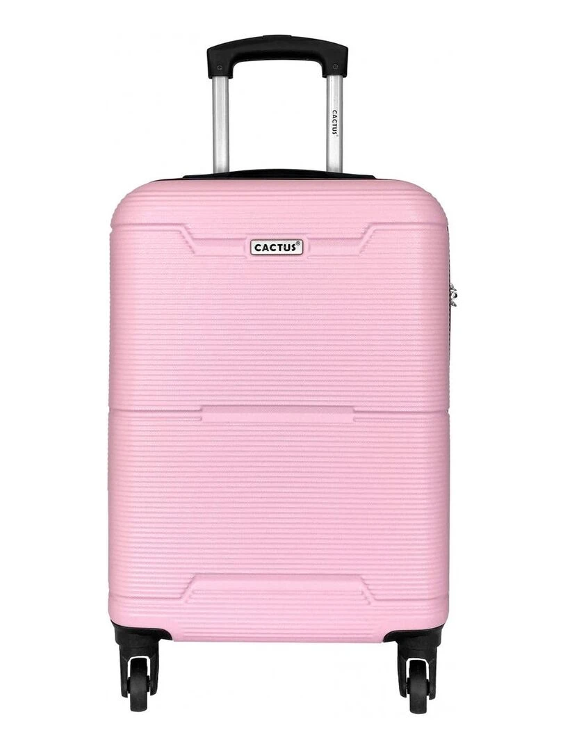 Lot 3 Valises Rigides dont 1 Valise Cabine ABS   Rose