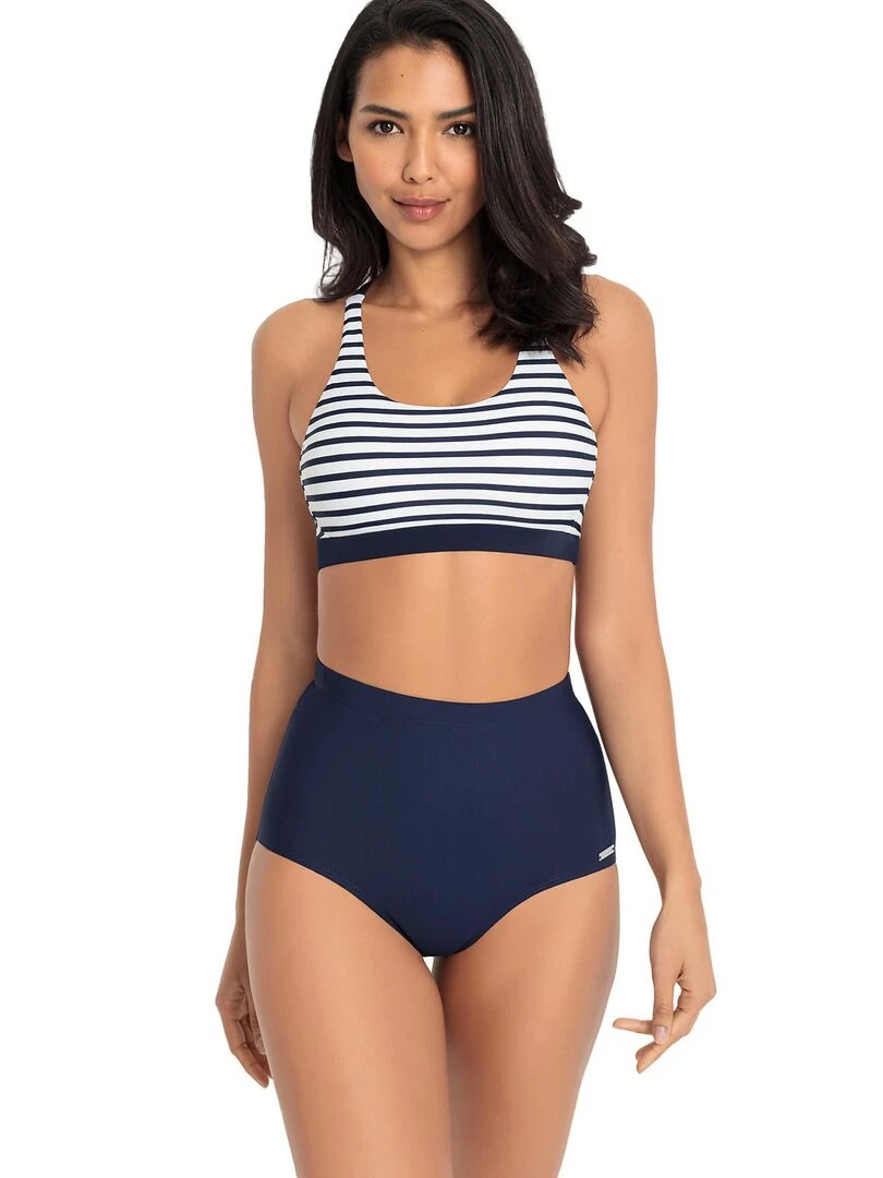 Bas maillot culotte de bain amincissante Heidi   Bleu marine