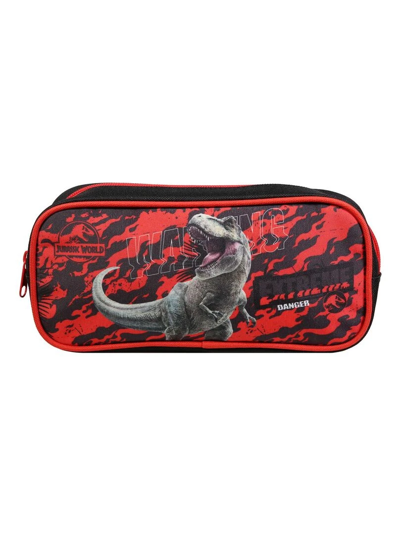 BAGTROTTER Trousse scolaire rectangulaire Jurassic World Dinosaure Noir Noir