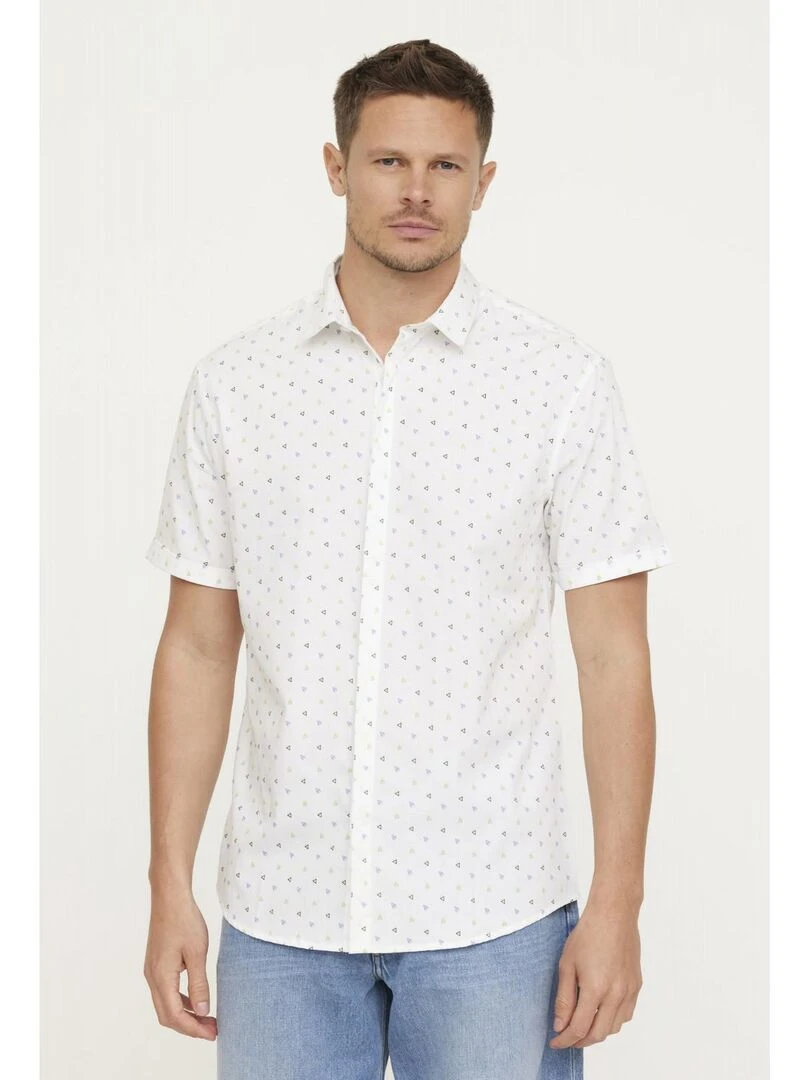 Lee Cooper Chemise manches courtes coton regular DOCE Blanc