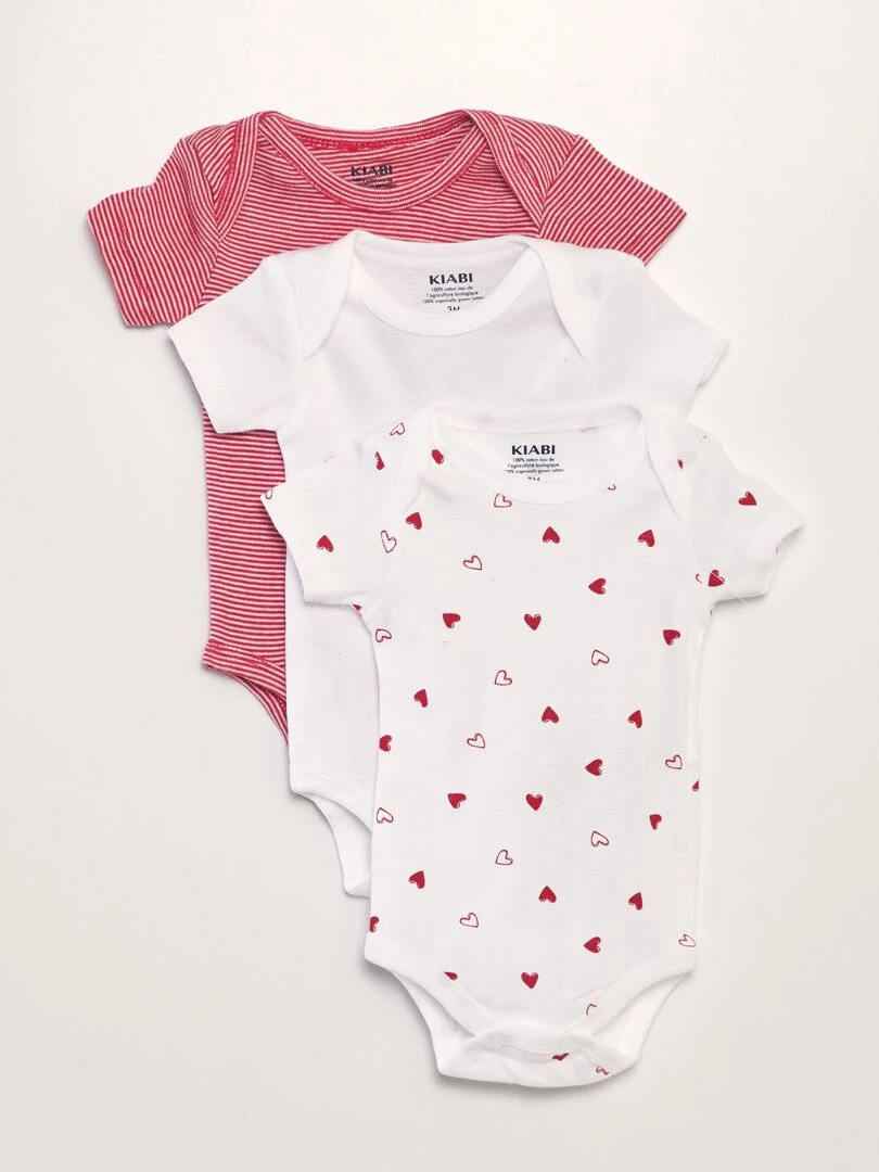Lot de 3 bodies BLANC