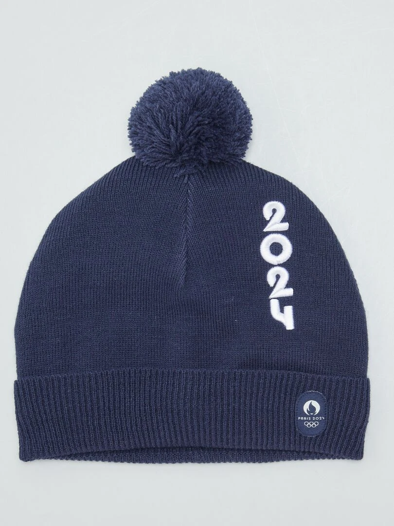 Bonnet doublé polaire Paris 2024 Bleu marine