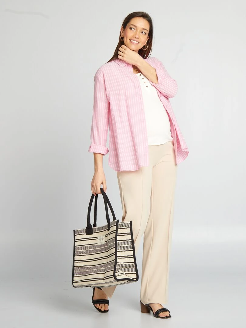 Pantalon milano de maternité Beige