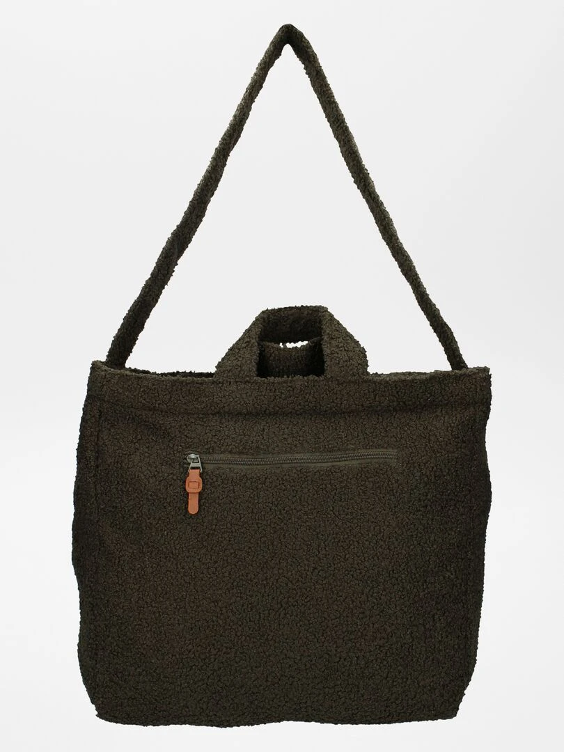 Sac à langer en sherpa + tapis à langer nomade Kaki