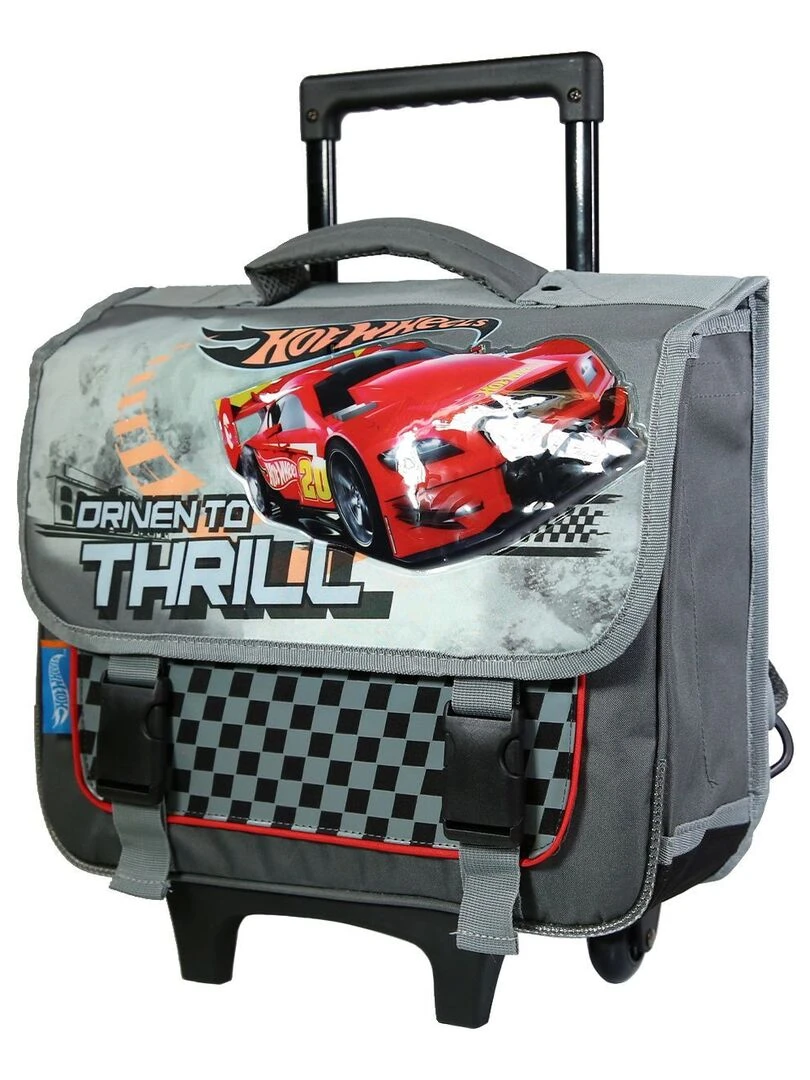 BAGTROTTER Cartable à roulettes 38 cm Hot Wheels voitures Gris Gris