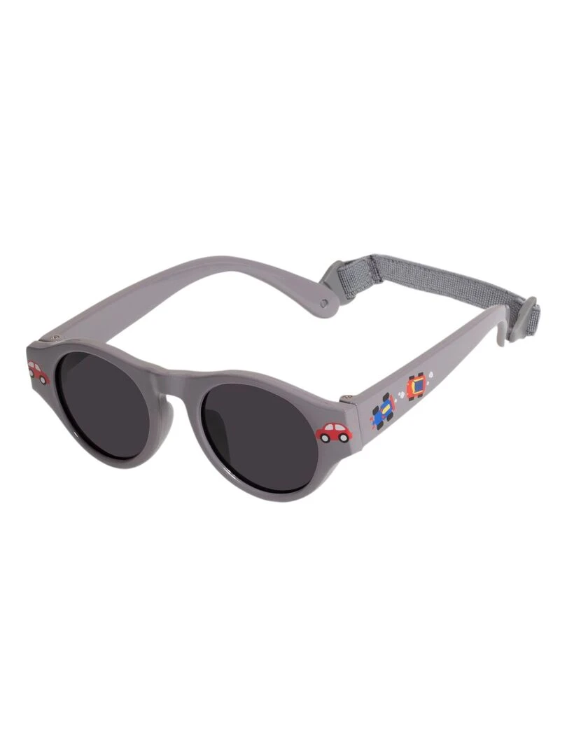 Lunettes de soleil 2 3 ans Rondes Gris Gris