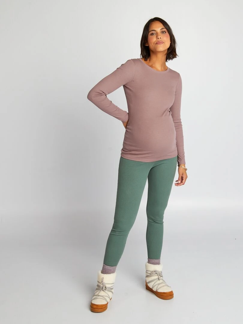 Legging maternité vert grisé