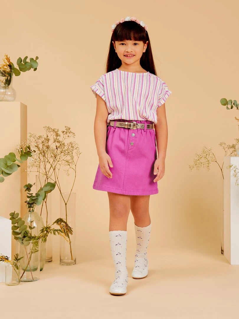 Ballerines avec nœud fantaisie   BLANC