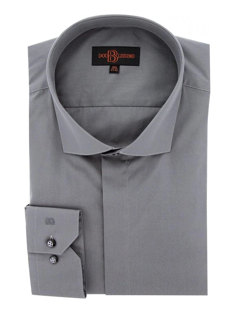 Chemise habillée gorge cachée CACHET Gris