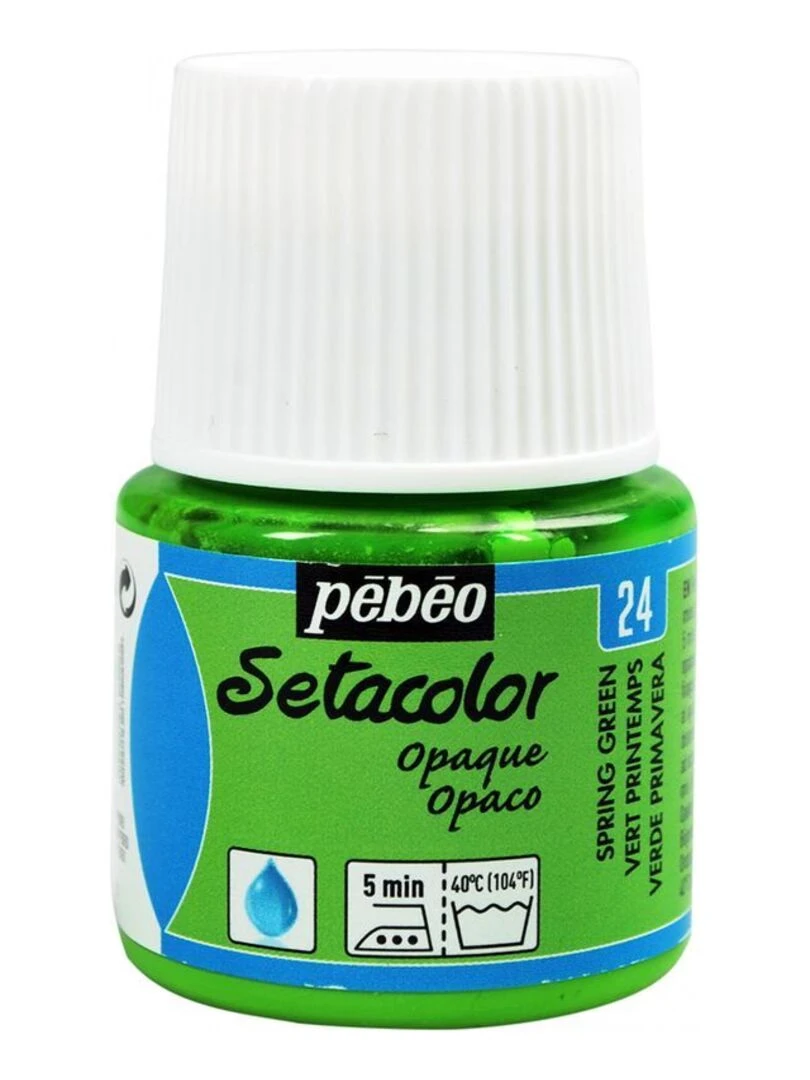 Peinture textile Setacolor opaque Vert printemps 45 ml N/A