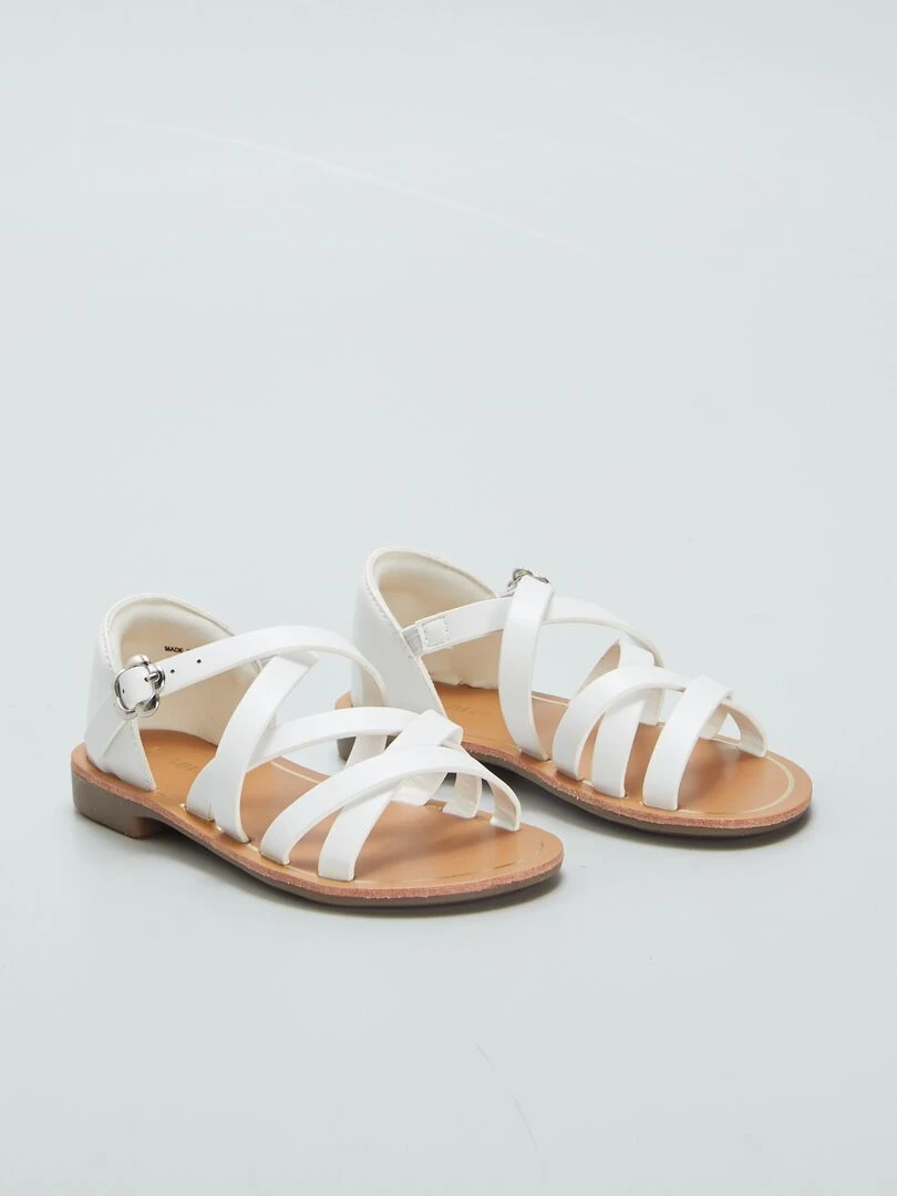 Sandales à brides Blanc