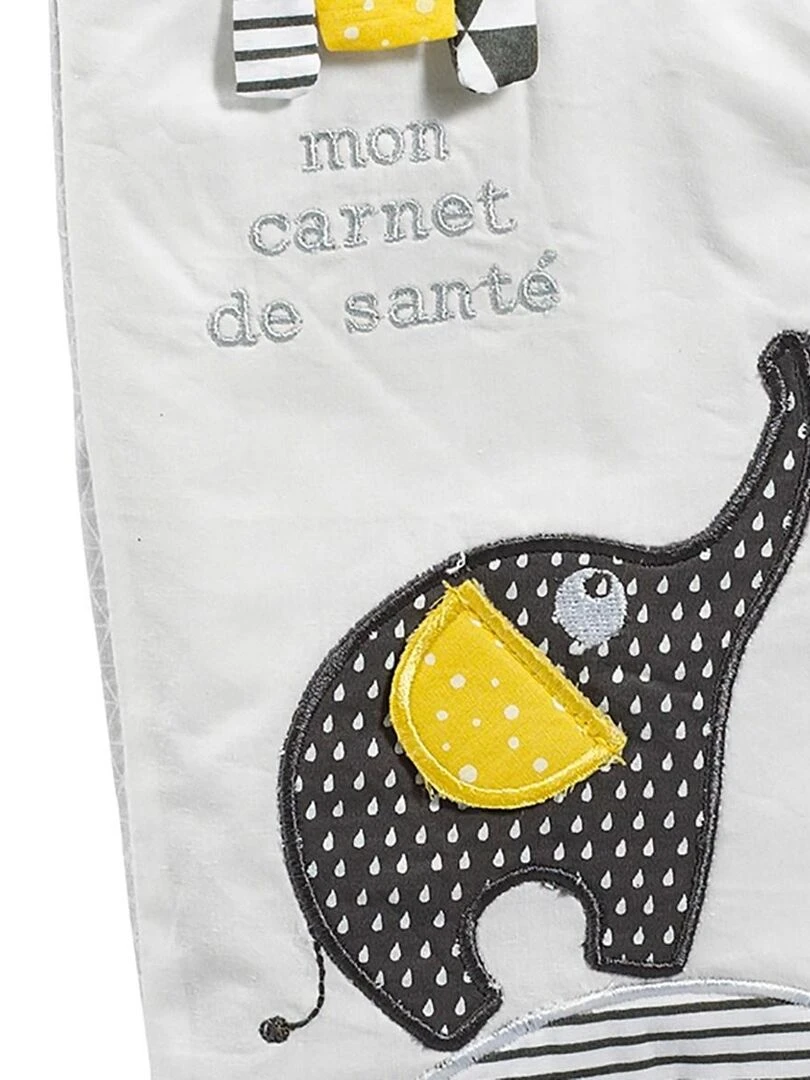 Protège carnet de santé en coton gris   SAUTHON   Gris
