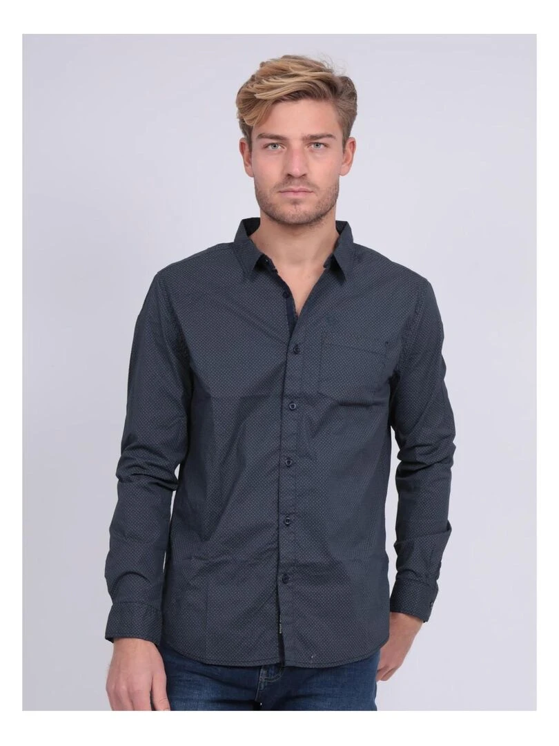 Chemise manches longues TADAO Bleu marine