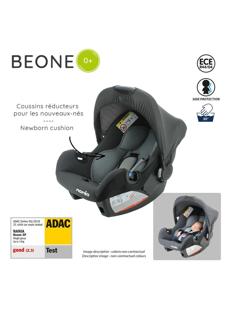 Siège Auto Beone Groupe 0+ (0 13kg) Dos À La Route   Linea Gris   Gris clair