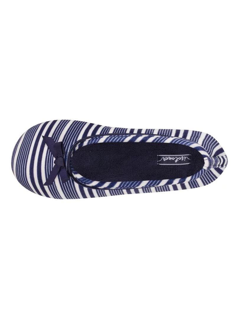 Chaussons ballerines Femme Marinière Petit Nœud Multicolore