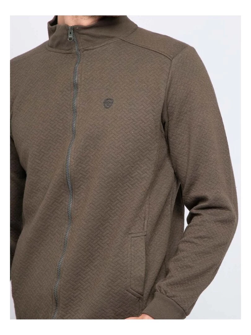 Gilet zippé col montant WARVIN Kaki