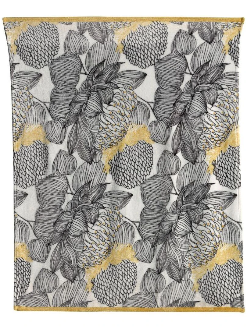 Plaid fausse fourrure Polyester   Noir