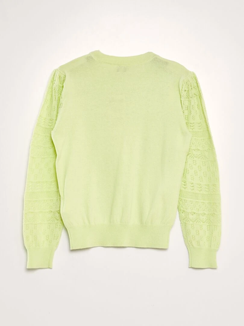 Pull en maille fine Vert