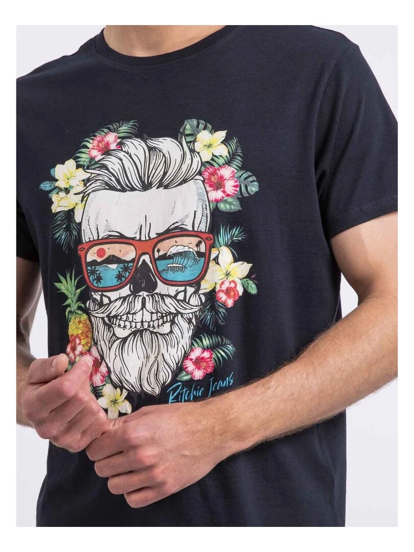 T shirt col rond NOPILUCA   Bleu marine