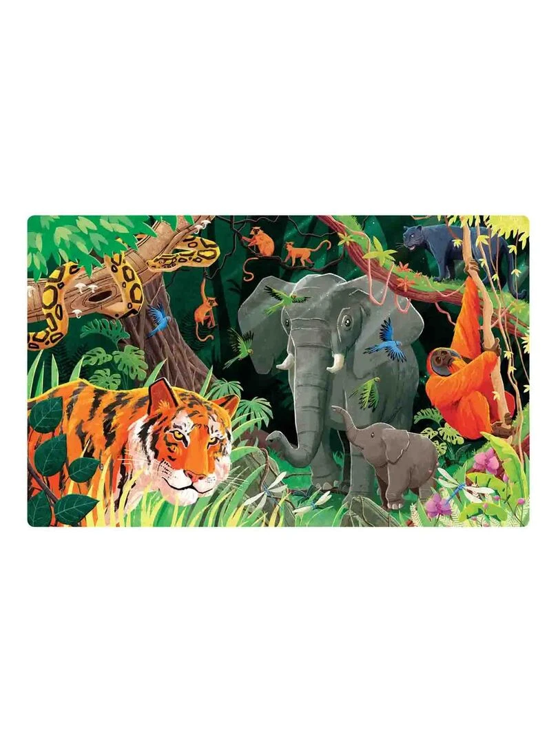 Puzzle & Livre La planète en danger  La jungle   N/A