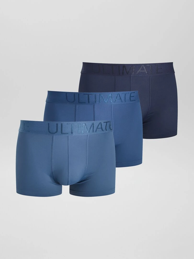 Lot de 3 boxers en microfibre stretch Bleu