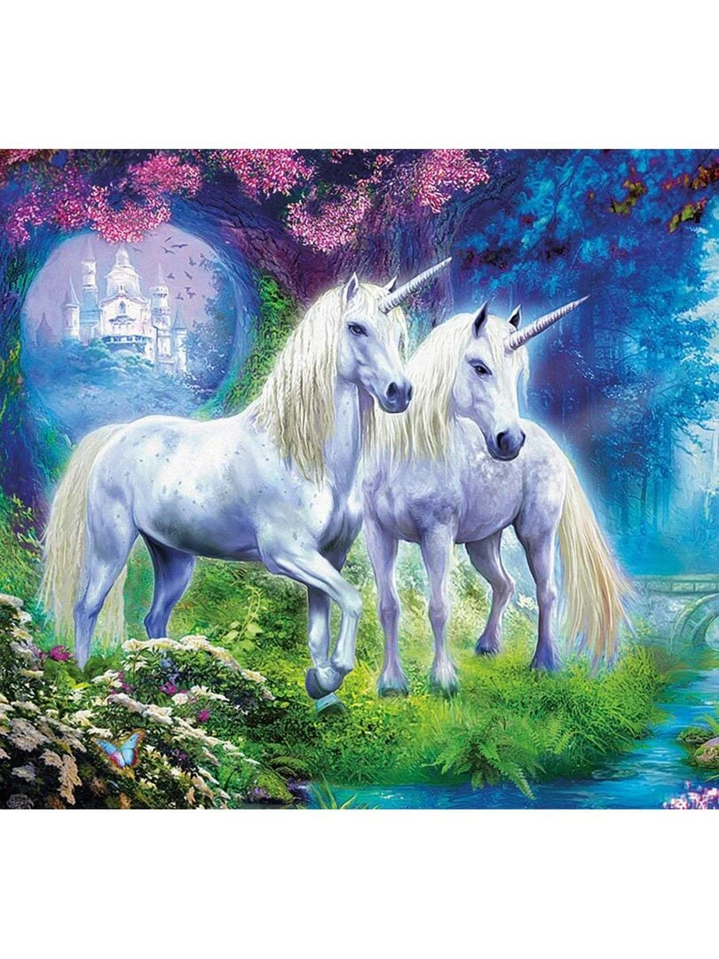 Puzzle 500 pièces : Des licornes dans la forêt N/A