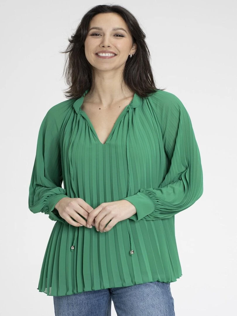 Chemisiers col v CHANTAL Gérard Pasquier Vert