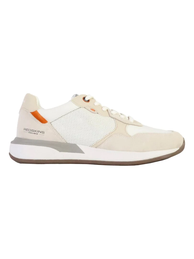 Basket Cuir Redskins Beige