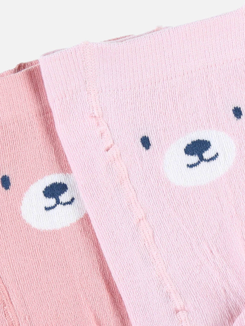 Set De 2 Collants  Blanc/gris   Rose