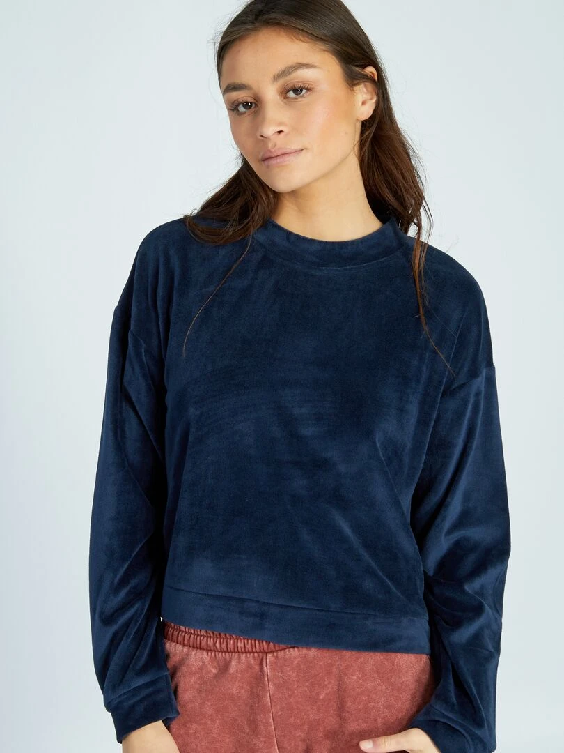 Sweat de nuit en polaire   bleu marine
