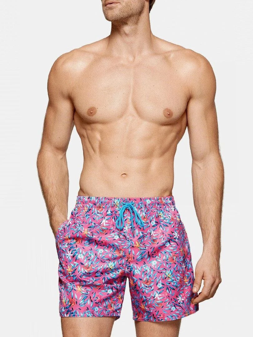 Maillot de bain short imprimé floral Bajau Rose