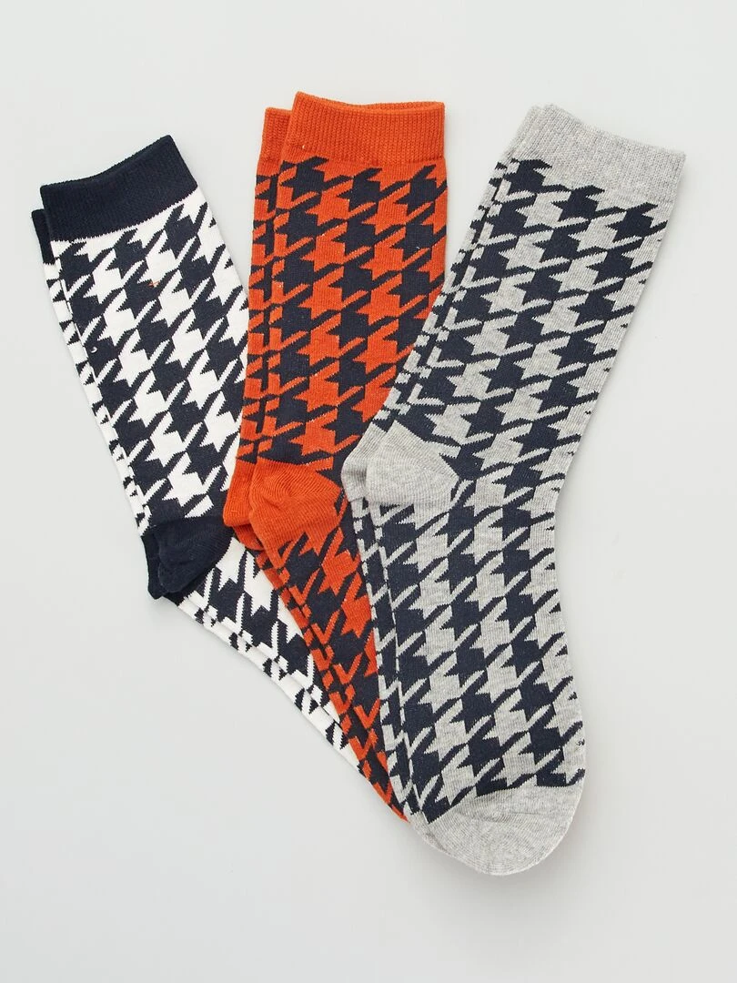 Lot de 3 paires de chaussettes Marron/gris