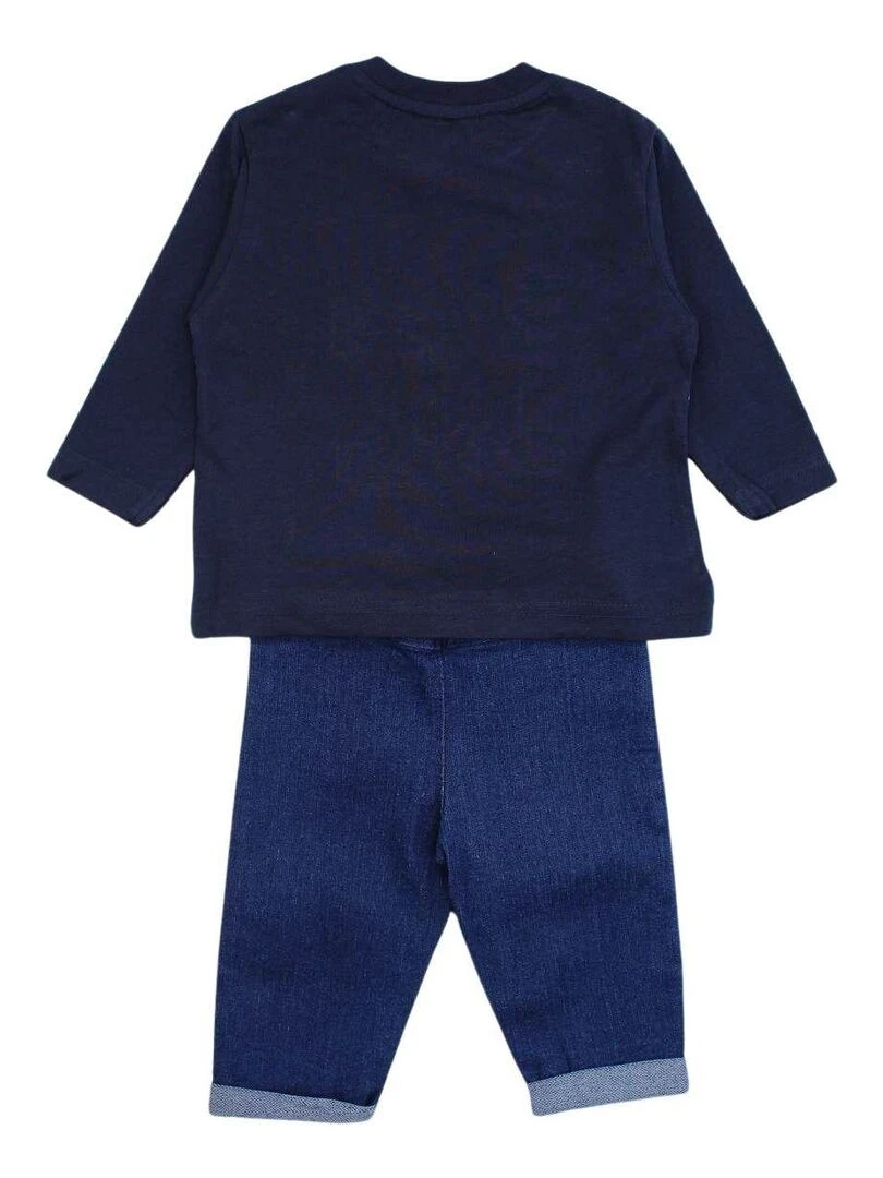 Lee Cooper Ensemble T shirt jeans bébé garçon Imprimé Logo Bleu marine