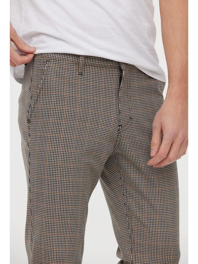 Lee Cooper   Pantalon polyester chino slim NEILS   Beige argile